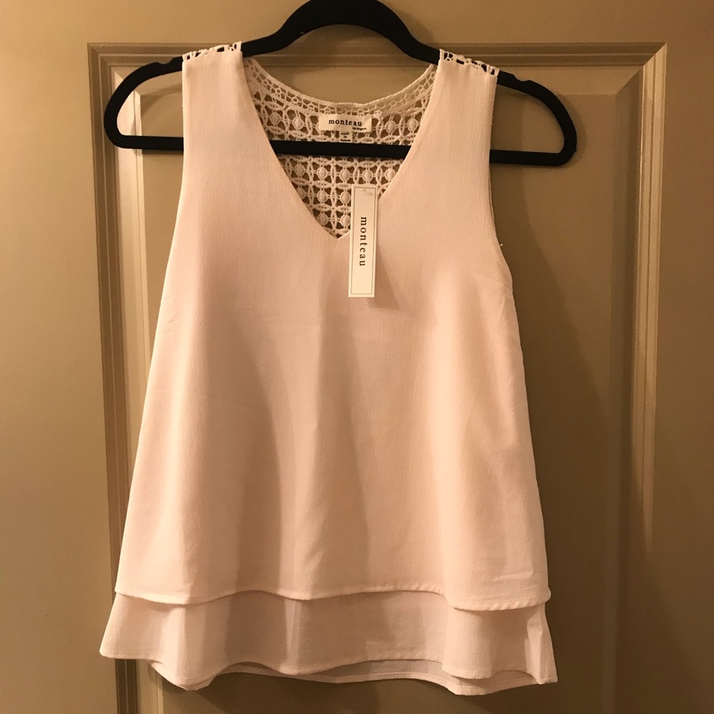 Cream Sleeveless Blouse
